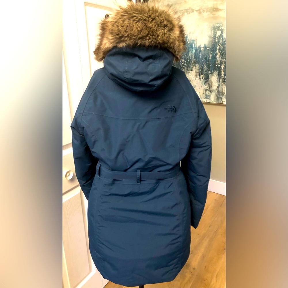 Ladies Teal The North Face Parka - Picture 5 of 10